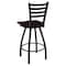 Holland Bar Stool Co 30" Swivel Bar Stool, Black Wrinkle, Dark Cherry Oak Seat X410 - alternate 3